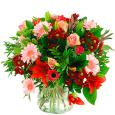 Valentine's Day flowers and roses - Bouquet of pink and red flowers
